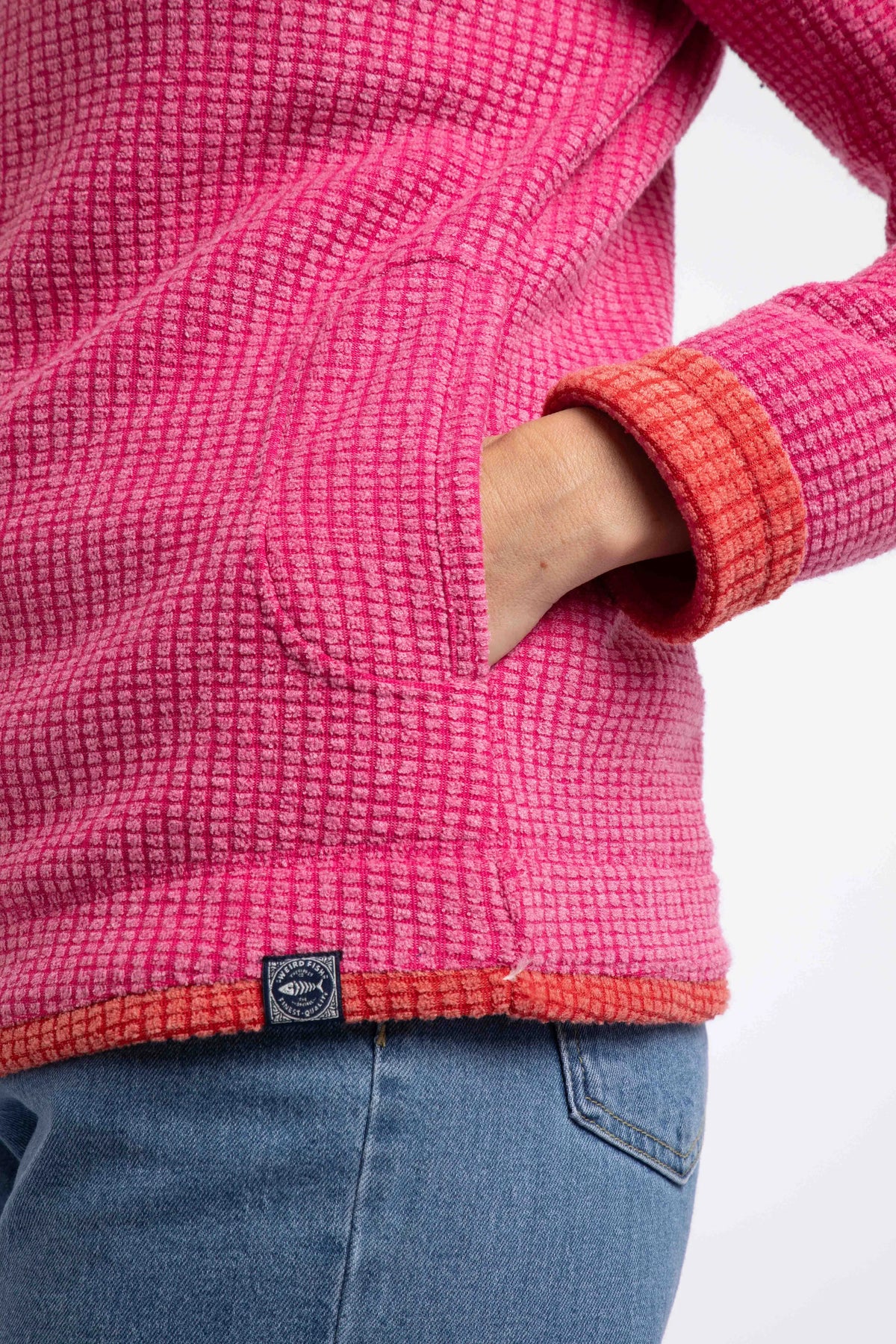 Weirdfish Ariana Full Zip Grid Fleece Foxglove