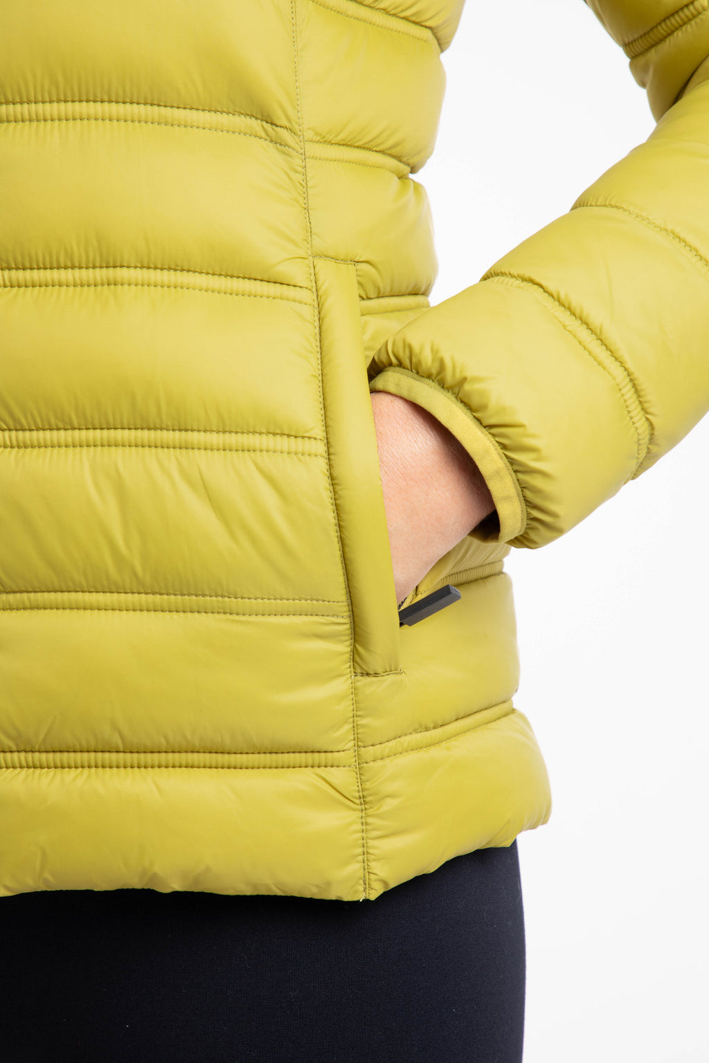 Weirdfish Eshka Showerproof Padded Hooded Jacket - Tarragon