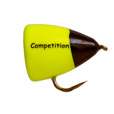 Fishing lure with 'Competition' text on a white background