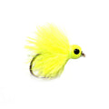 Yellow fishing lure on a white background