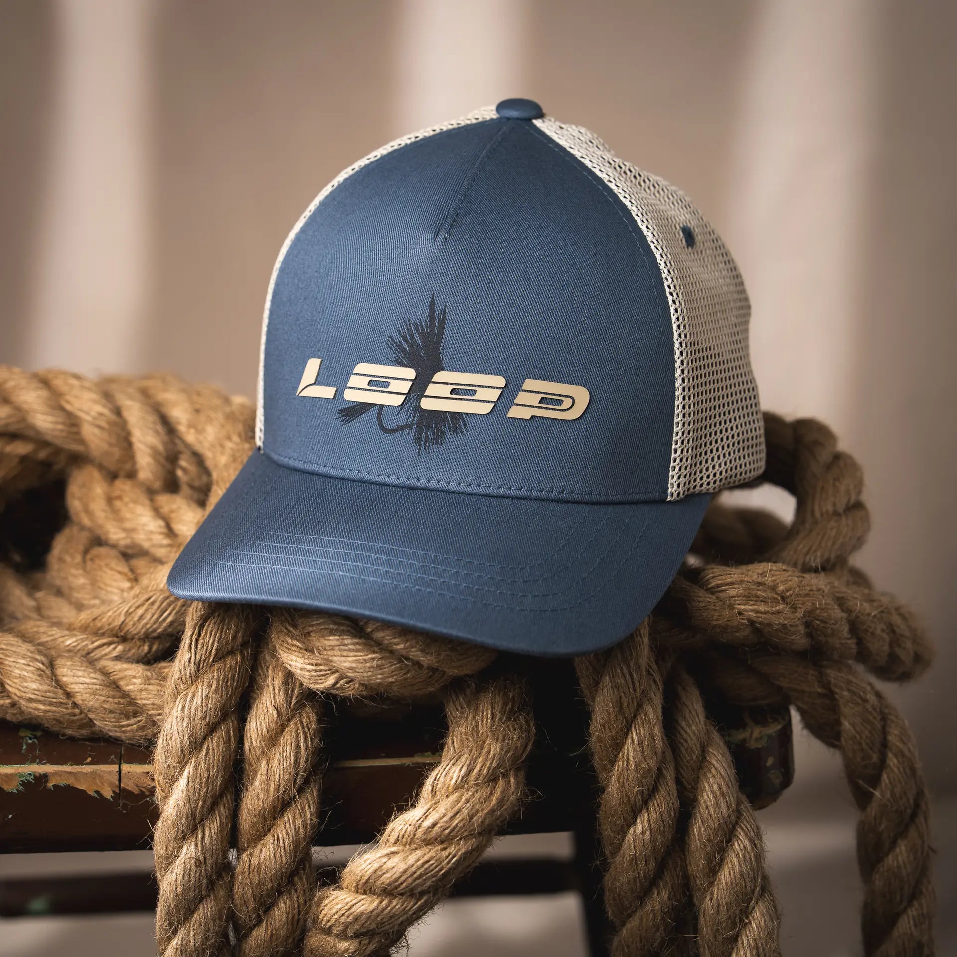 Loop Fly Trucker Cap Blue Grey