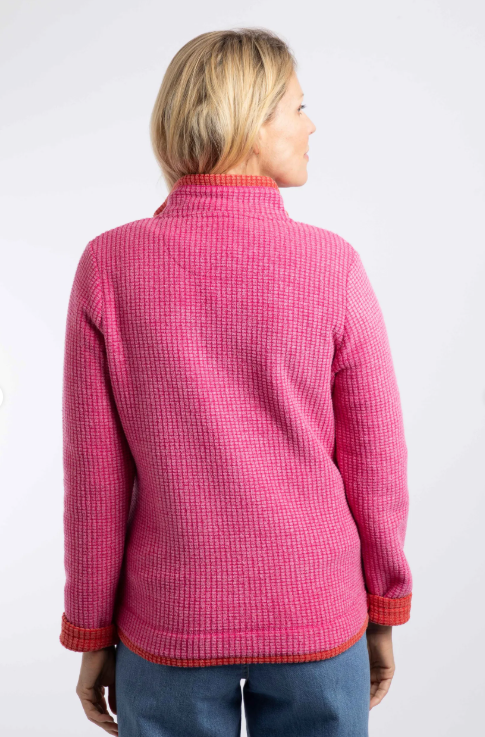 Weirdfish Ariana Full Zip Grid Fleece Foxglove
