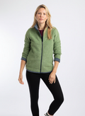 Weirdfish Ariana Full Zip Grid Fleece Irish Moss