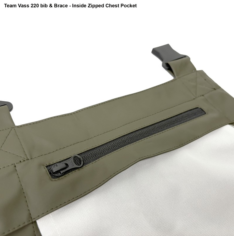 Team Vass 220 Unlined Waterproof Bib & Brace - Khaki Edition