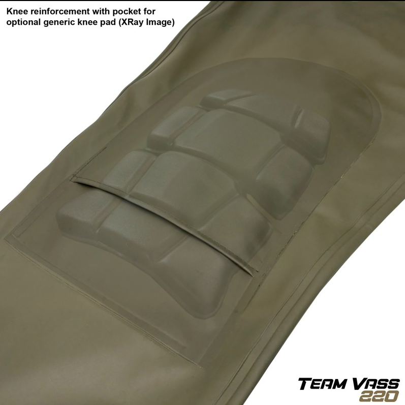 Team Vass 220 Unlined Waterproof Bib & Brace - Khaki Edition