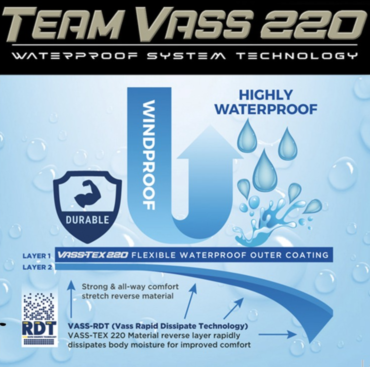 Team Vass 220 Unlined Waterproof Bib & Brace - Khaki Edition