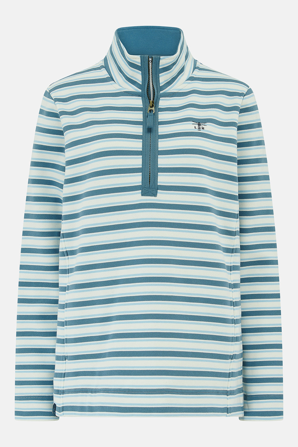 Lighthouse Shore Sweatshirt - Bluestone Pale Blue Stripe