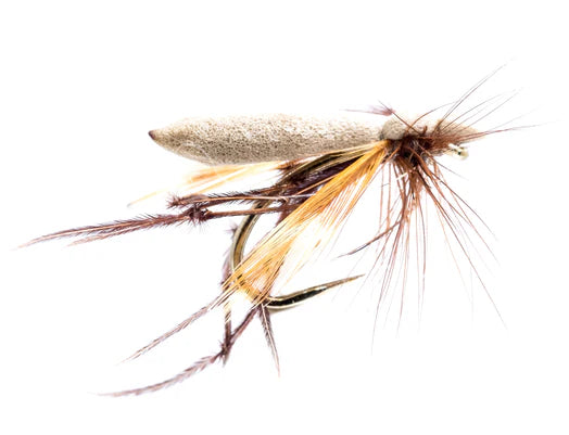 Fishing fly on a white background