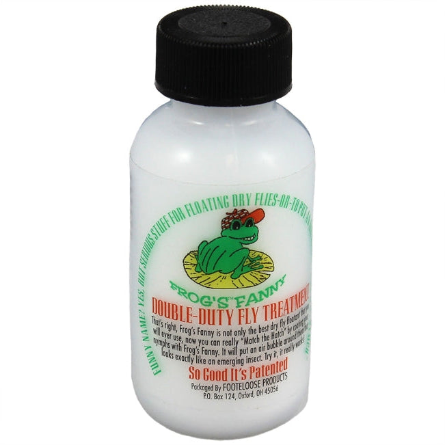 Frog's Fanny double-duty fly treatment bottle on a white background