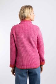 Weirdfish Ariana Full Zip Grid Fleece Foxglove