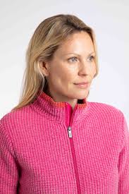 Weirdfish Ariana Full Zip Grid Fleece Foxglove
