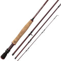 Fishing rod with cork handle on a white background